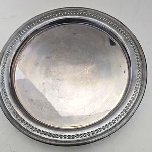 VINTAGE ELECTROPLATED SILVER NICKLE DECORATIVE PLATER/SERVING TRAY